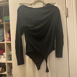 Abercrombie & Fitch Black Long Sleeve Bodysuit
